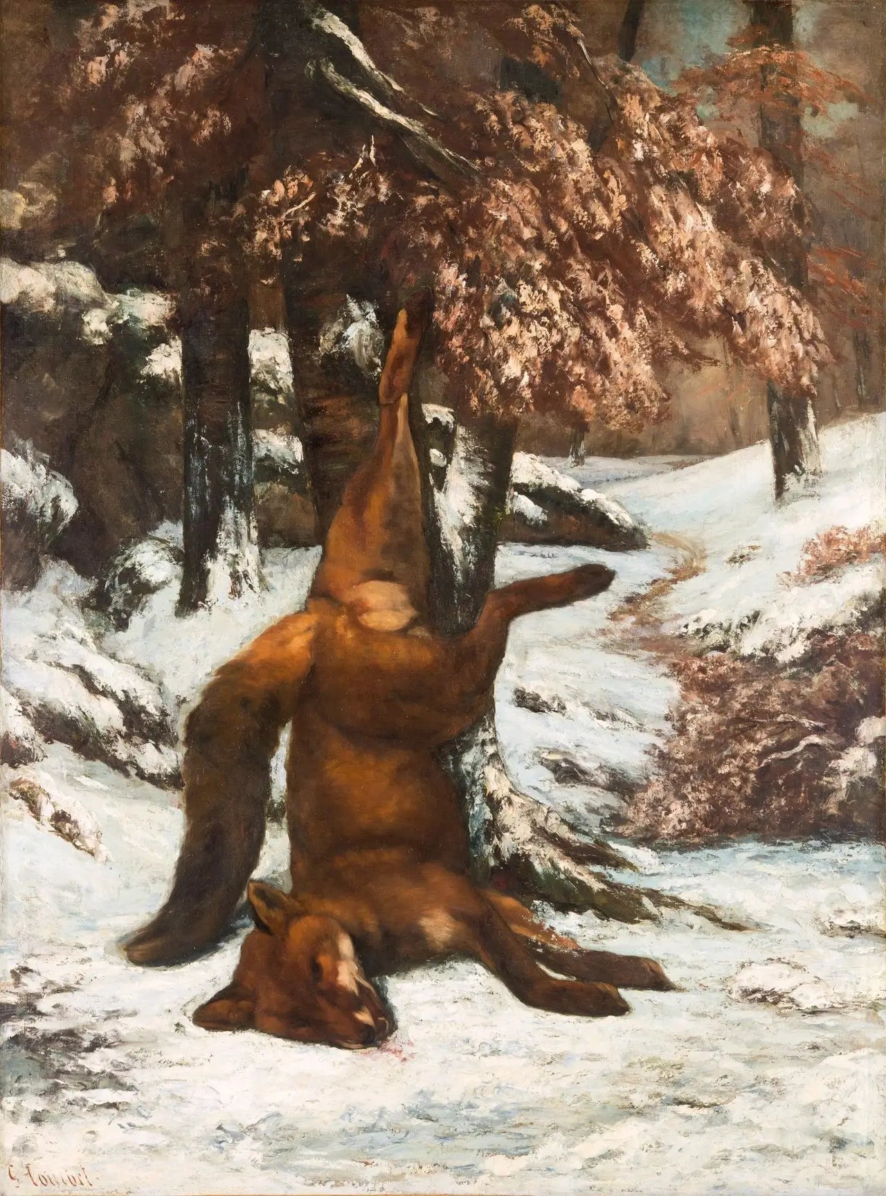 Le renard mort - Gustave Courbet image 1 reproduction réalisée par Alpha Reproduction