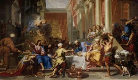 Le Repas chez Simon - Jean-Baptiste Jouvenet image 1 reproduction de peinture à l’huile