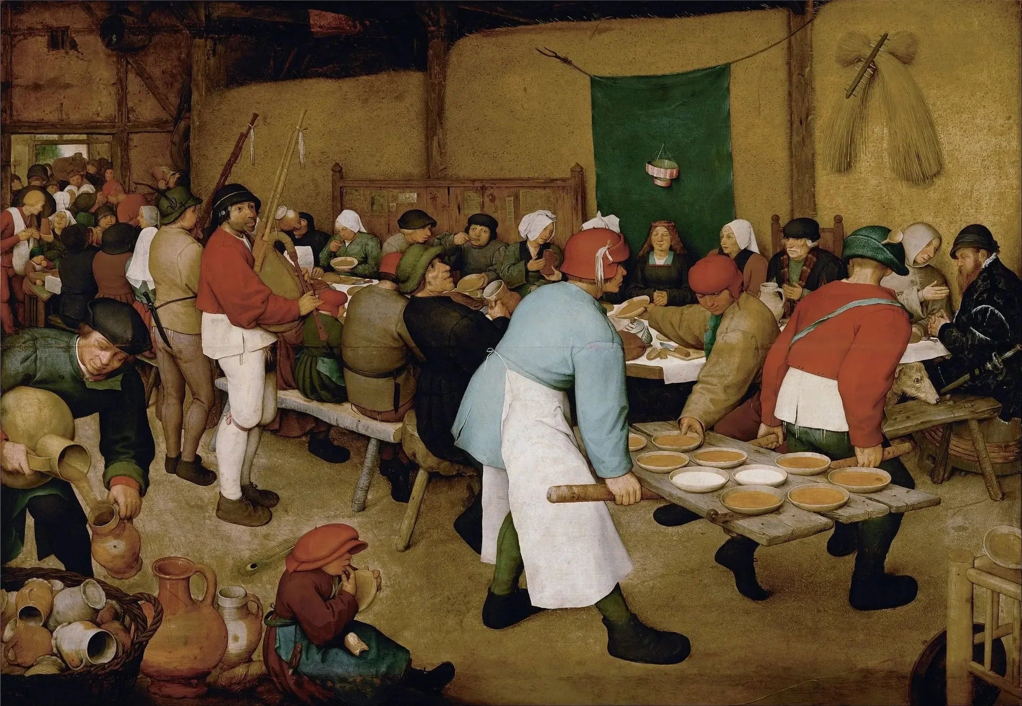Le Repas de noce - Pieter Brueghel the Elder image 1 reproduction de peinture à l’huile