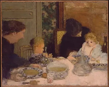 Le Repas des enfants - Pierre Bonnard image 1 copie peinte à la main à l’huile