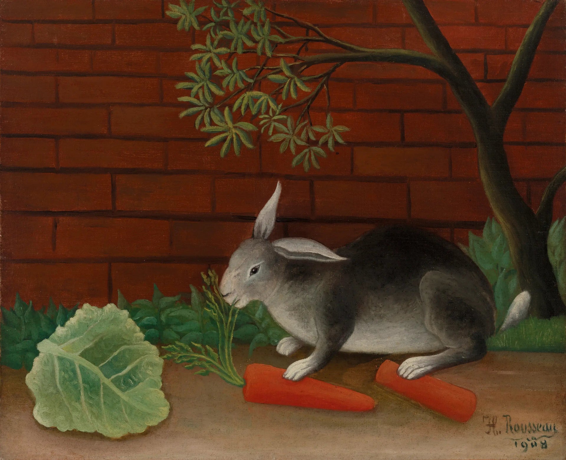 Le Repas du lapin - Henri Rousseau image 1 copie de tableau peinte à la main
