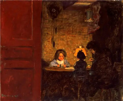 Le repas du soir - Pierre Bonnard image 1 copie peinte à la main à l’huile