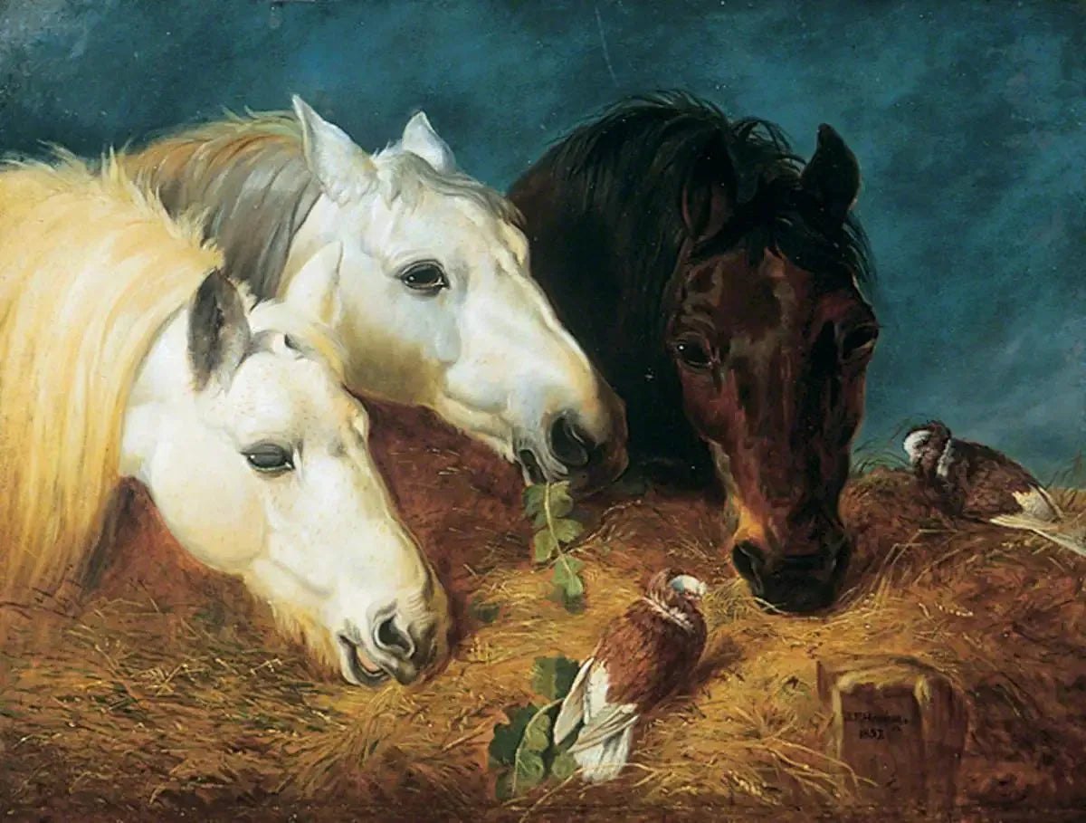 Le repas frugal - John Frederick Herring, Sr. image 1 copie de tableau peinte à la main