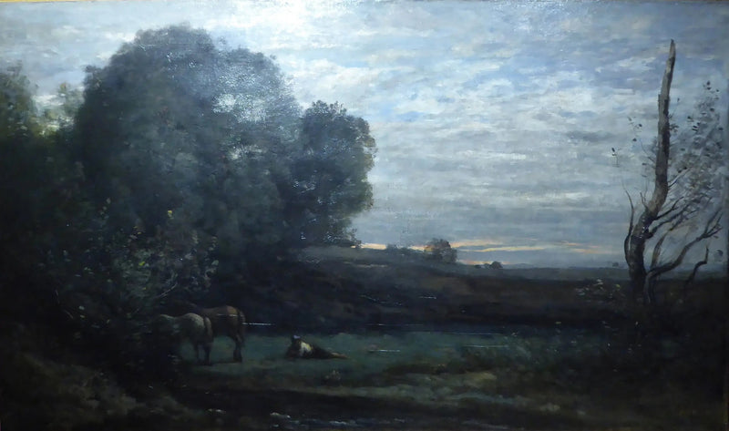 Le Repos des chevaux - Jean-Baptiste Camille Corot