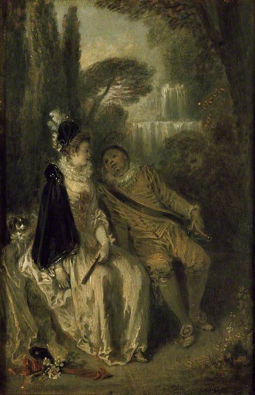 Le Repos gracieux - Antoine Watteau image 1 tableau peint à l’huile sur toile