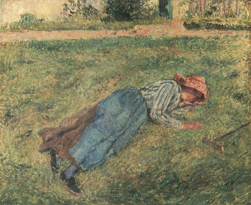 Le Repos, paysanne couchée dans l'herbe, Pontoise - Camille Pissarro