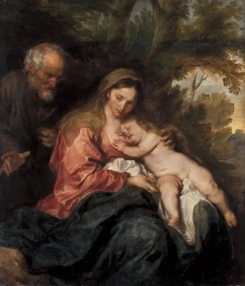 Le Repos pendant la fuite en Égypte - Antoine van Dyck image 1 reproduction d’œuvre d’art à l’huile