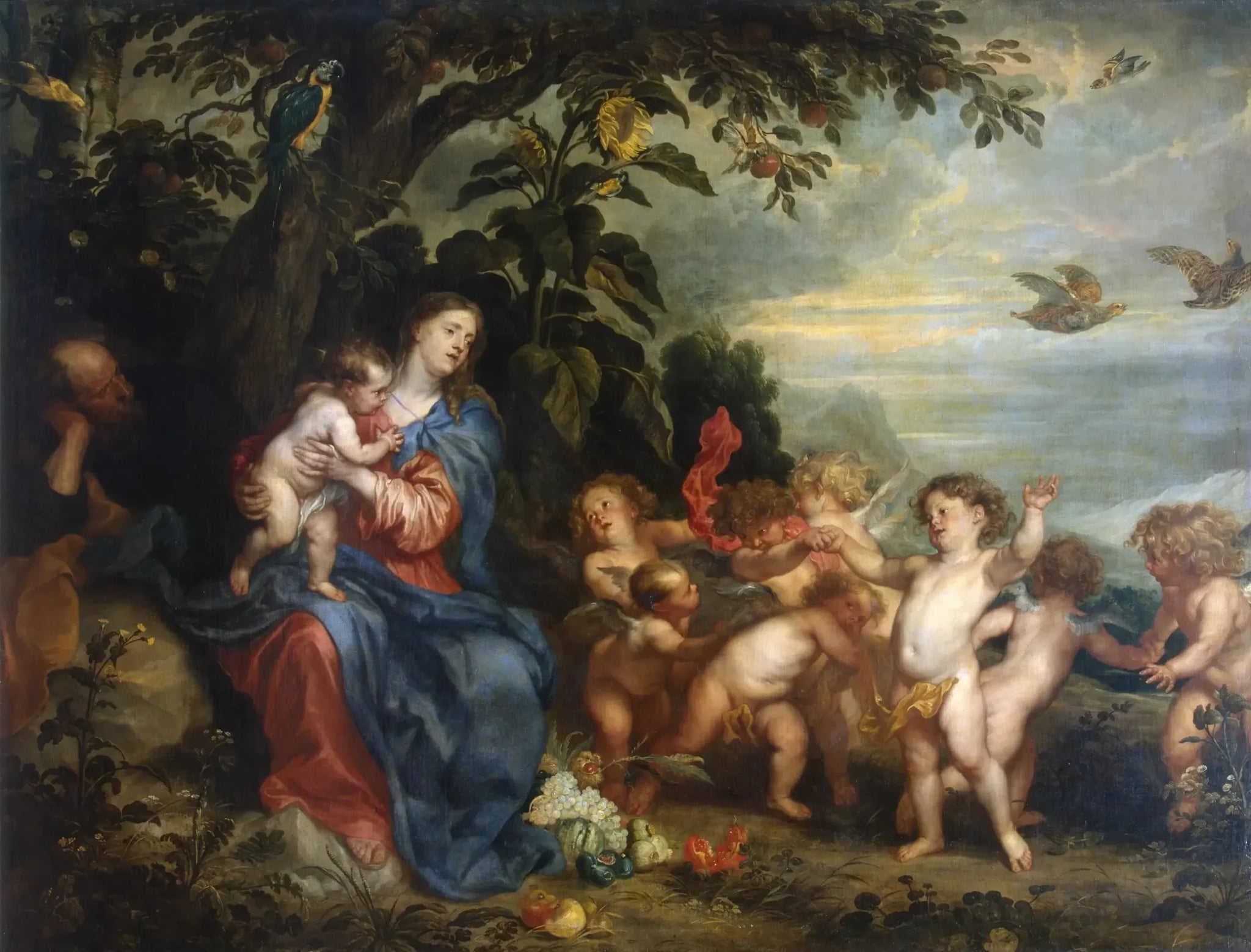 Le Repos pendant la fuite en Égypte - Antoine van Dyck image 1 reproduction artisanale de tableau
