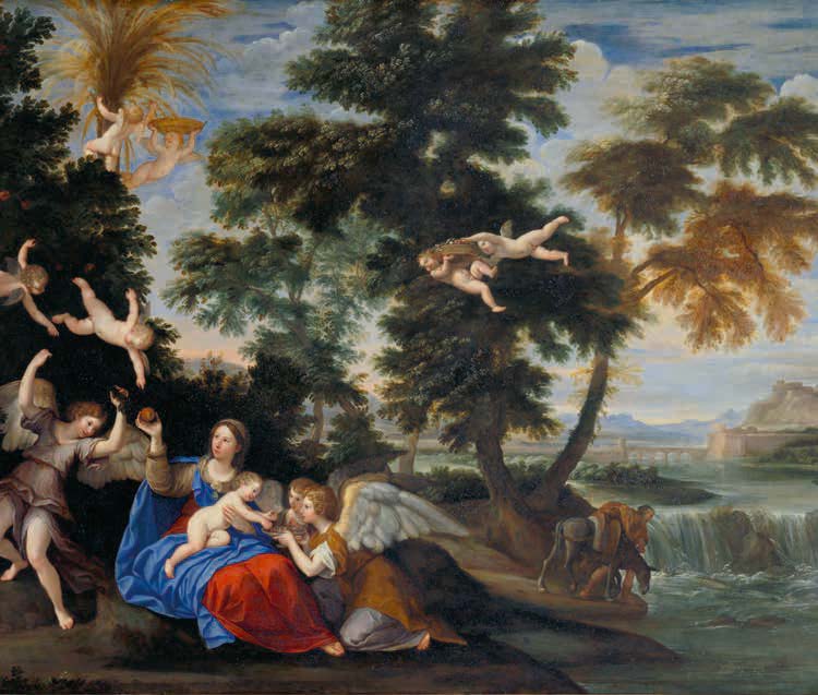 Le Repos pendant la fuite en Égypte - Francesco Albani image 1 reproduction de peinture à l’huile