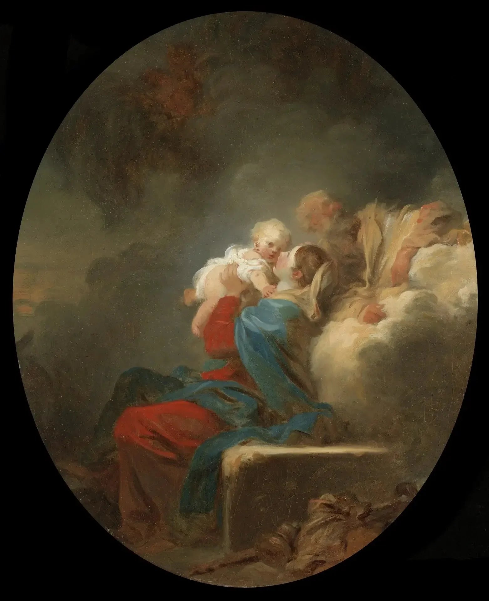 Le repos pendant la fuite en Égypte - Jean-Honoré Fragonard image 1 tableau peint à l’huile sur toile