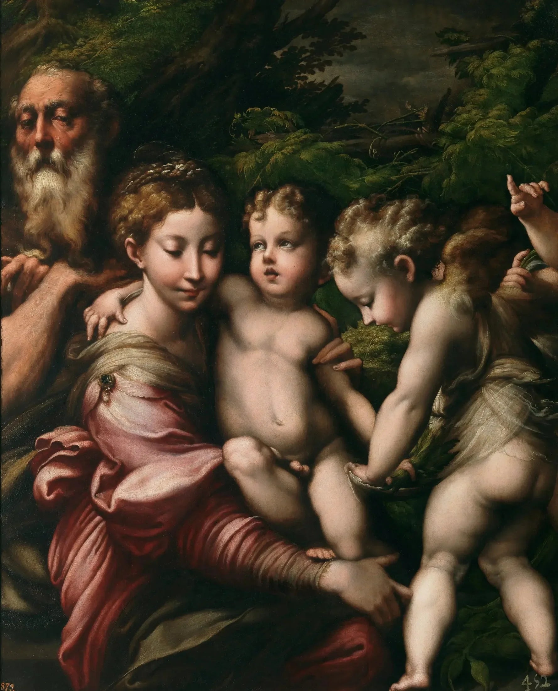 Le Repos pendant la fuite en Égypte - Parmigianino image 1 copie peinte à la main à l’huile