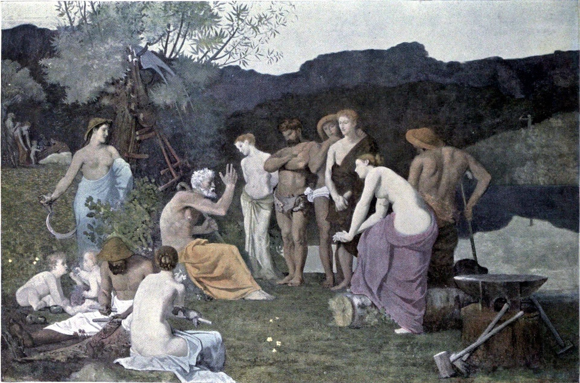 Le Repos - Pierre Puvis de Chavannes image 1 tableau peint à l’huile sur toile