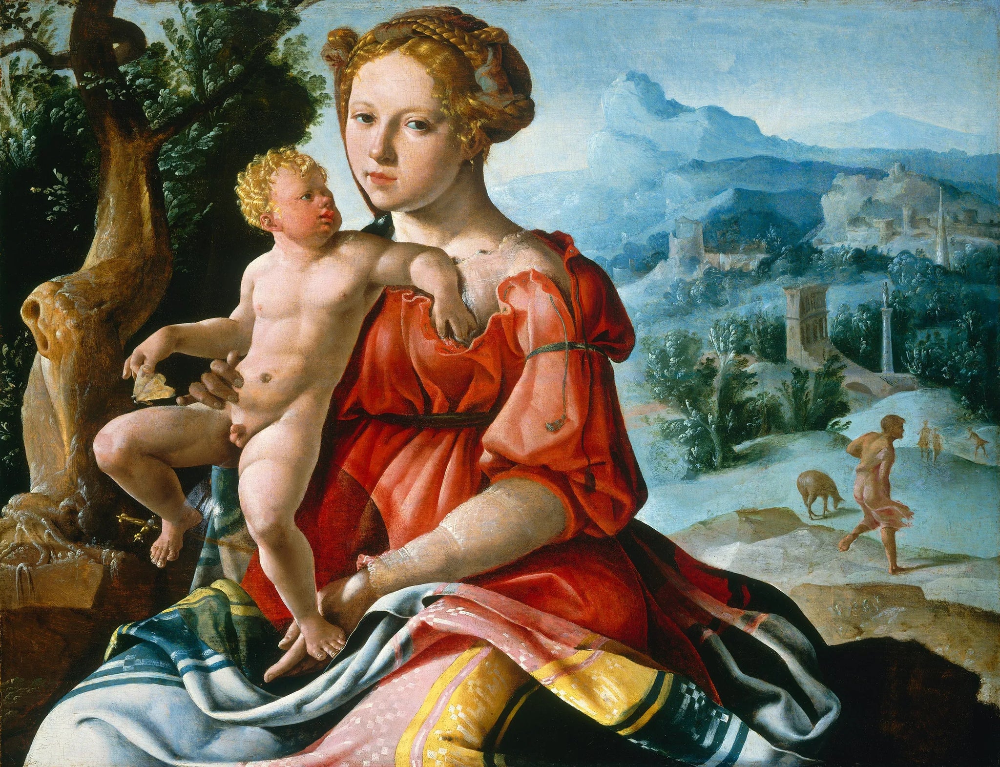 Le reste du voyage vers l'Égypte - Maarten van Heemskerck image 1 copie de tableau peinte à la main