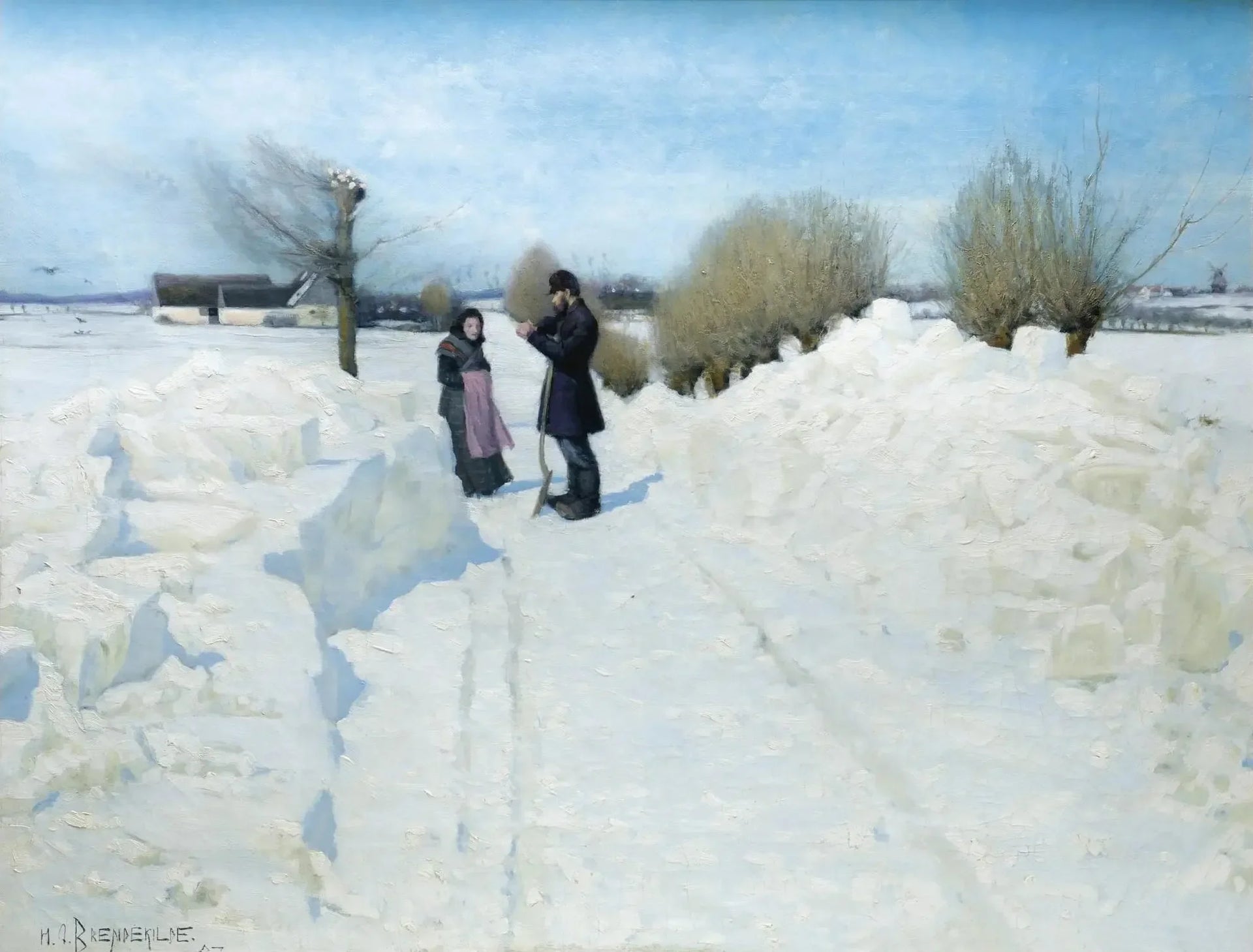 Le reste - H. A. Brendekilde image 1 reproduction de peinture à l’huile