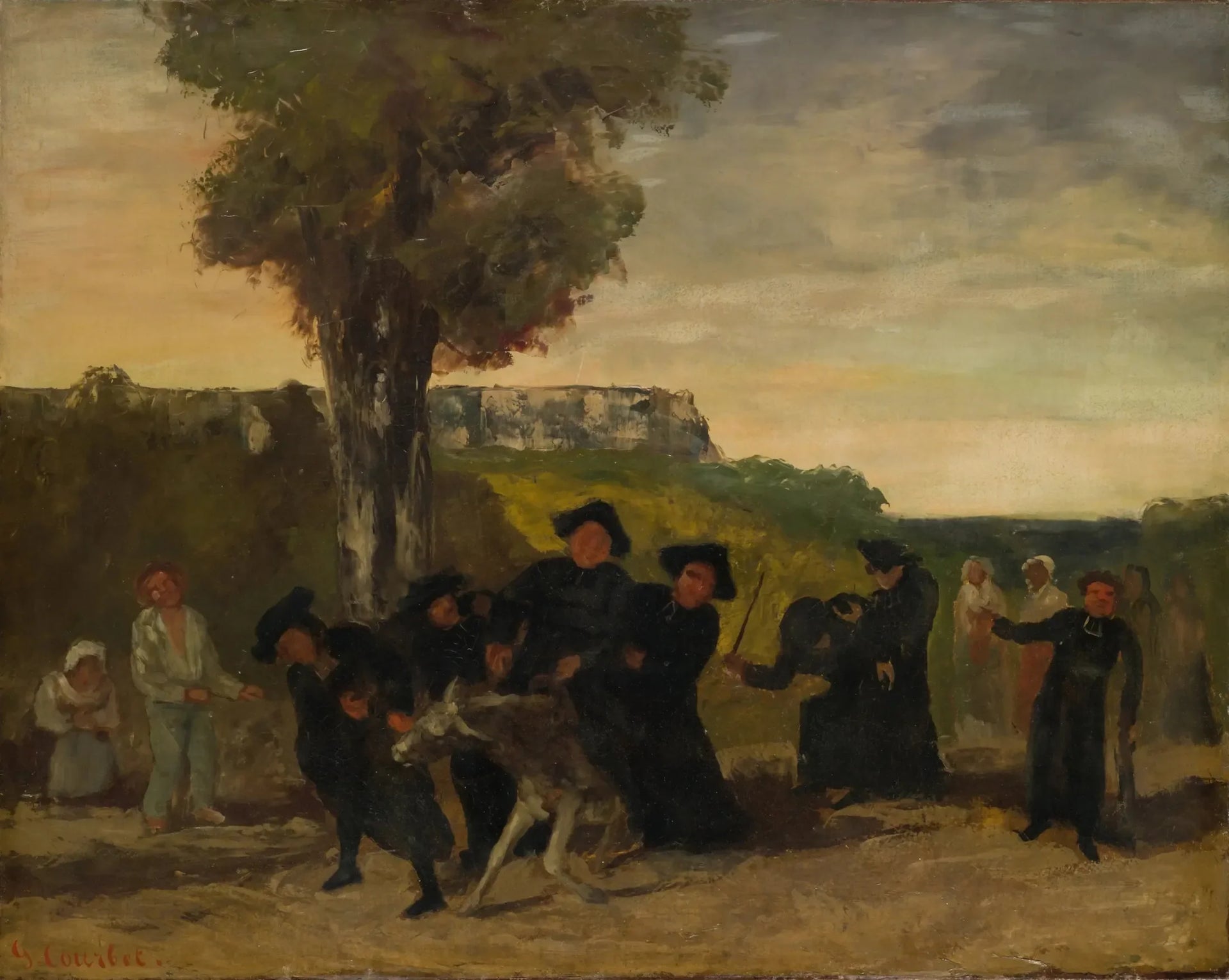Le retour de la conférence - Gustave Courbet image 1 tableau peint à l’huile sur toile