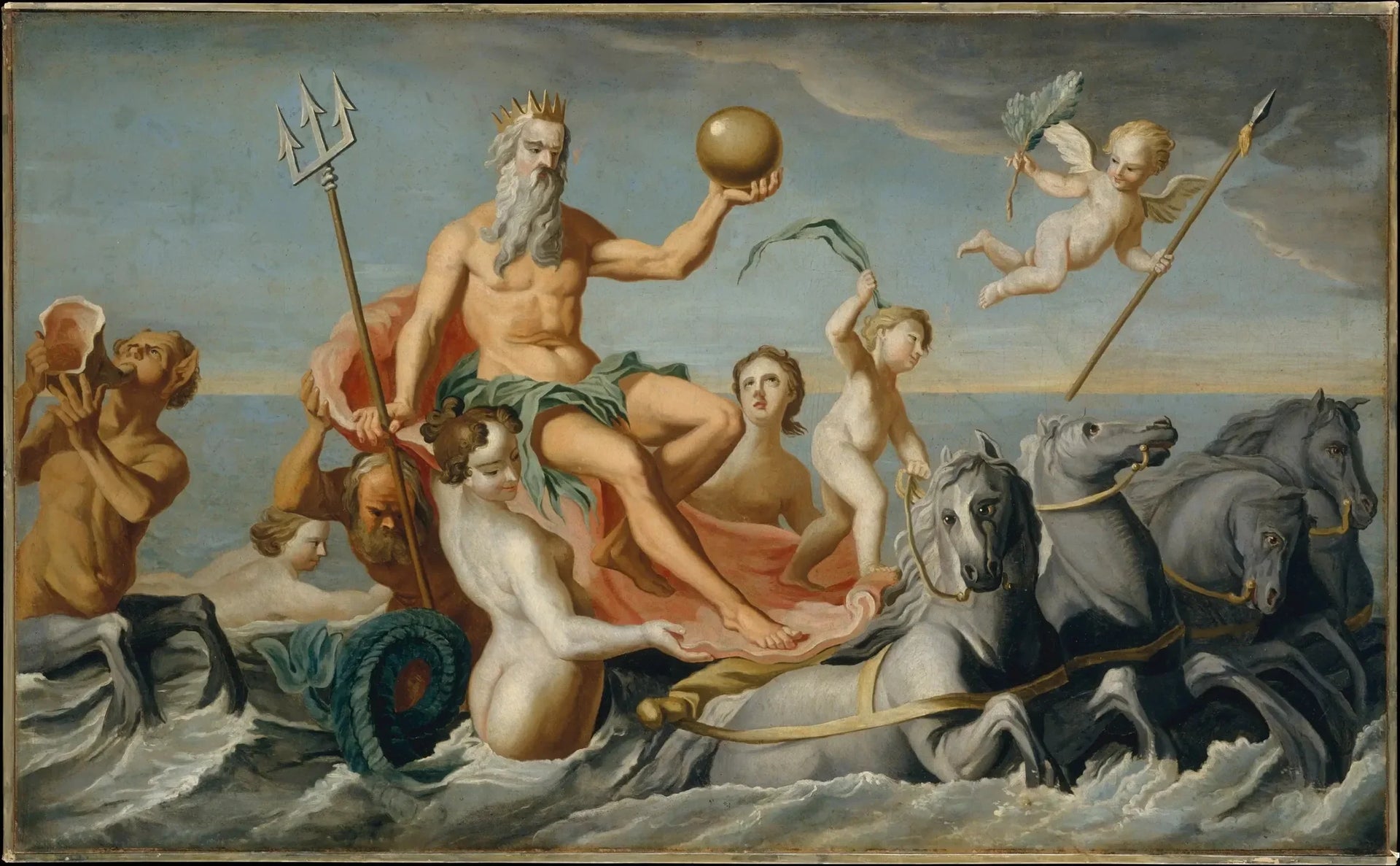Le retour de Neptune - John Singleton Copley image 1 copie peinte à la main à l’huile