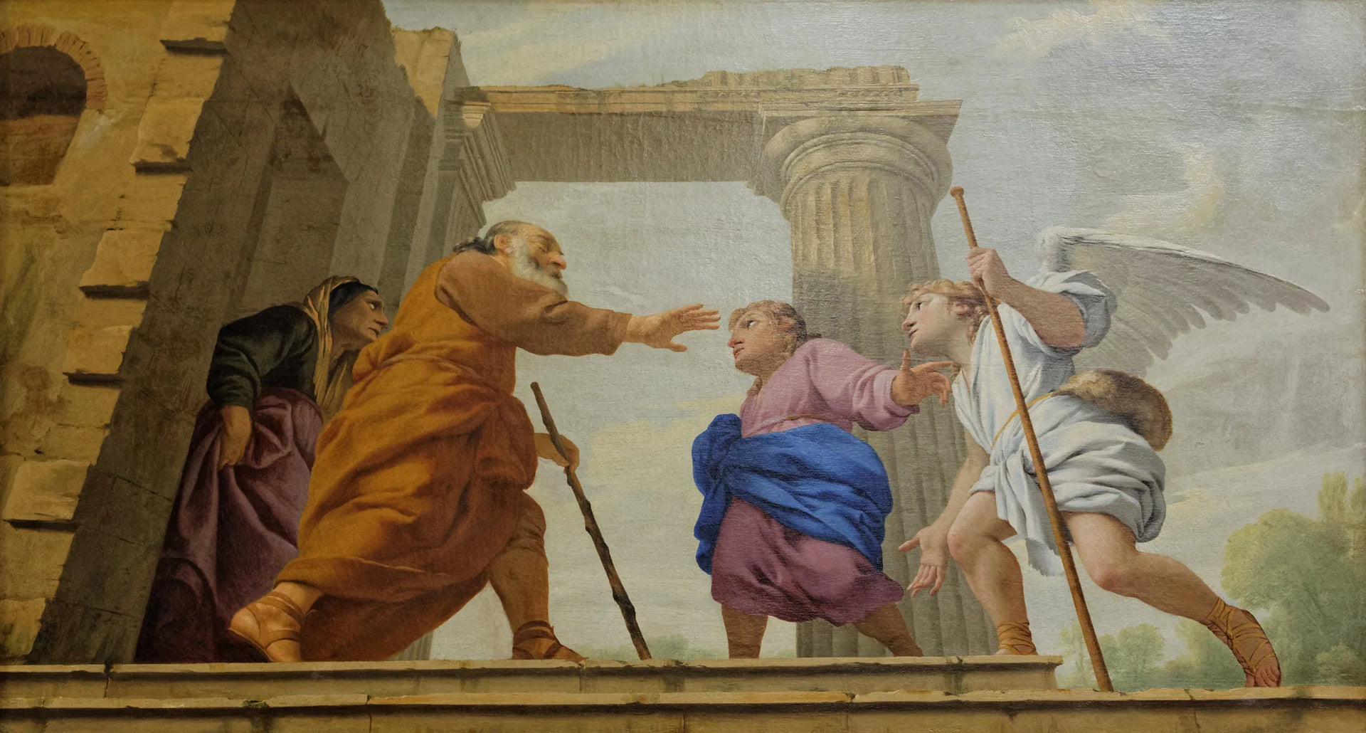 Le Retour de Tobie - Eustache Le Sueur image 1 copie peinte à la main à l’huile