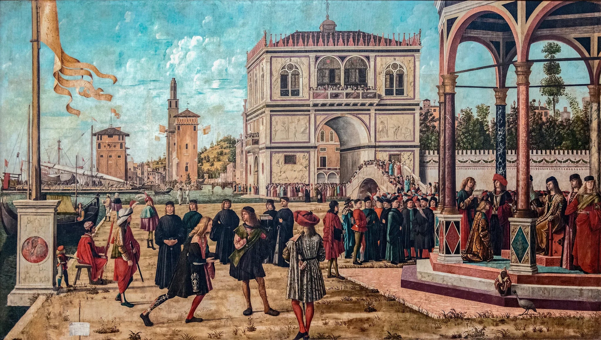 Le Retour des ambassadeurs à la cour d'Angleterre - Vittore Carpaccio image 1 copie peinte à la main à l’huile