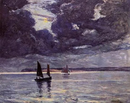 Le Retour des bateaux de pêche - Maxime Maufra image 1 reproduction de peinture à l’huile