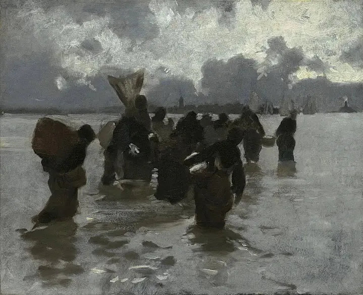 Le retour des pêcheuses - John Singer Sargent image 1 tableau peint à l’huile sur toile