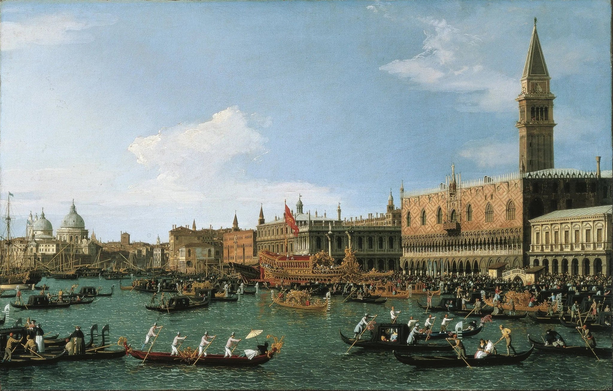 Le Retour du Bucentaure le jour de l'Ascension - Canaletto image 1 tableau peint à l’huile sur toile