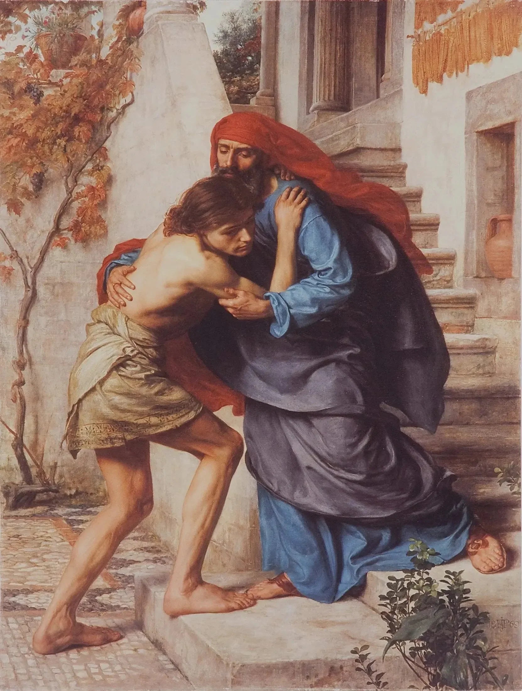 Le retour du fils prodigue - Edward Poynter image 1 copie peinte à la main à l’huile
