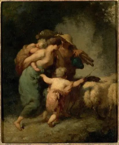 Le Retour du troupeau - Jean-François Millet image 1 reproduction de peinture à l’huile