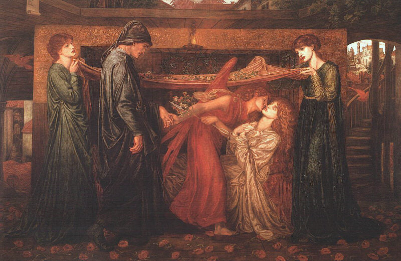 Le Rêve de Dante - Dante Gabriel Rossetti image 1 reproduction artisanale de tableau