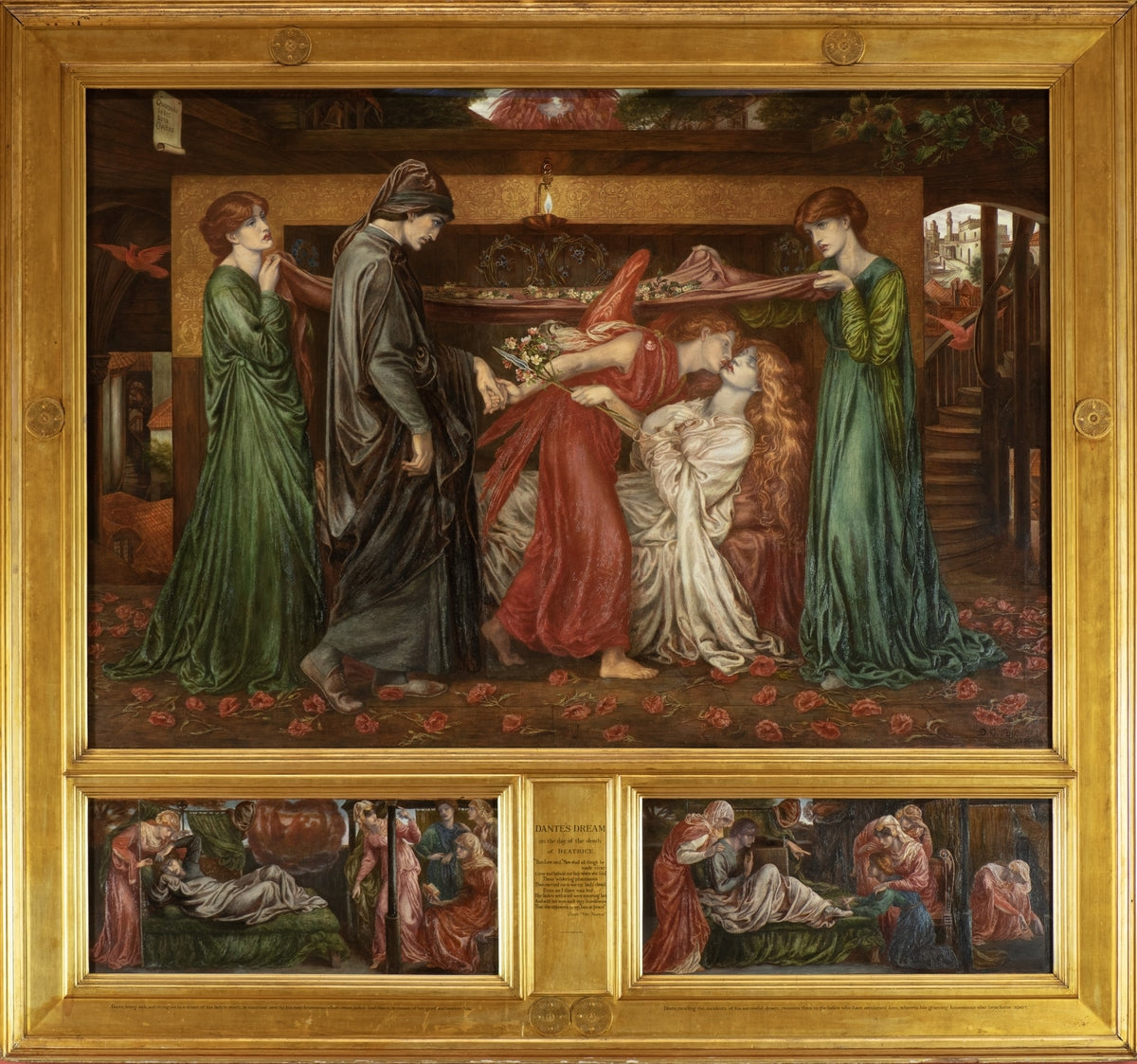 Le rêve de Dante le jour de la mort de Béatrice - Dante Gabriel Rossetti image 1 copie de tableau peinte à la main