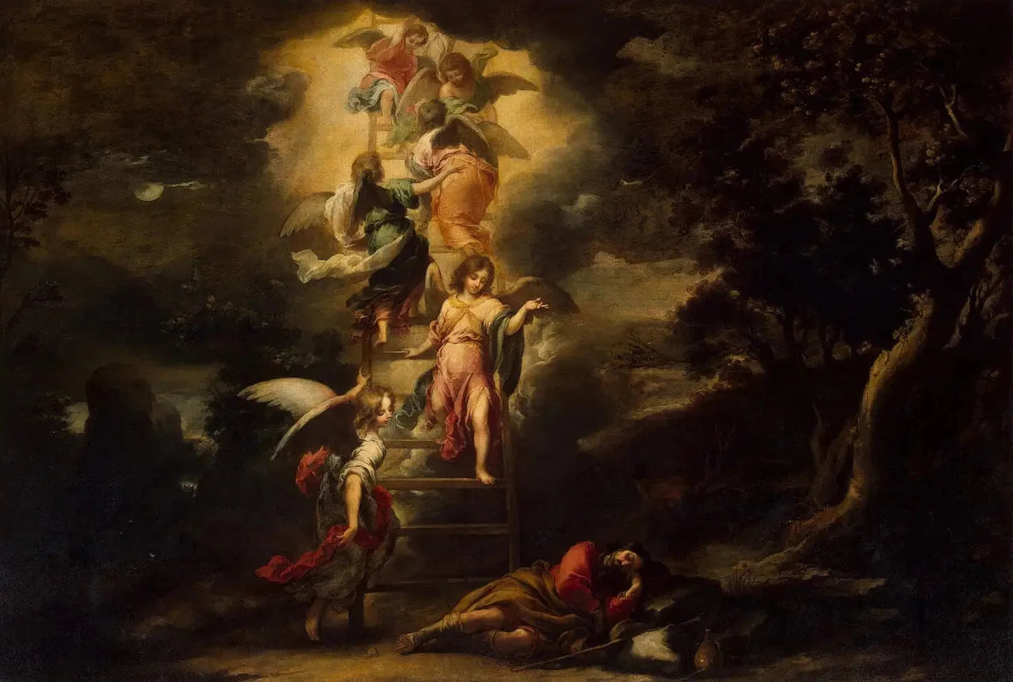 Le rêve de Jacob - Bartolomé Esteban Murillo image 1 reproduction d’œuvre d’art à l’huile