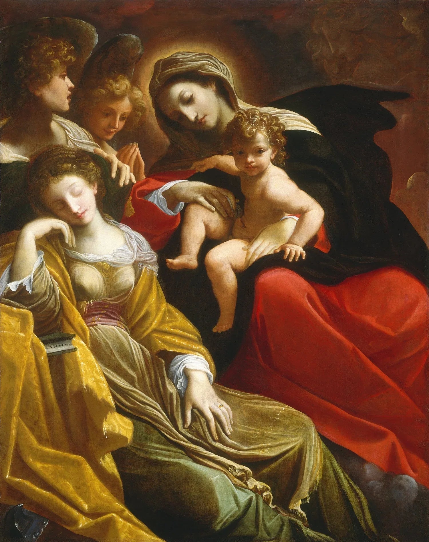Le Rêve de Sainte Catherine d'Alexandrie - Ludovico Carracci image 1 reproduction de peinture à l’huile