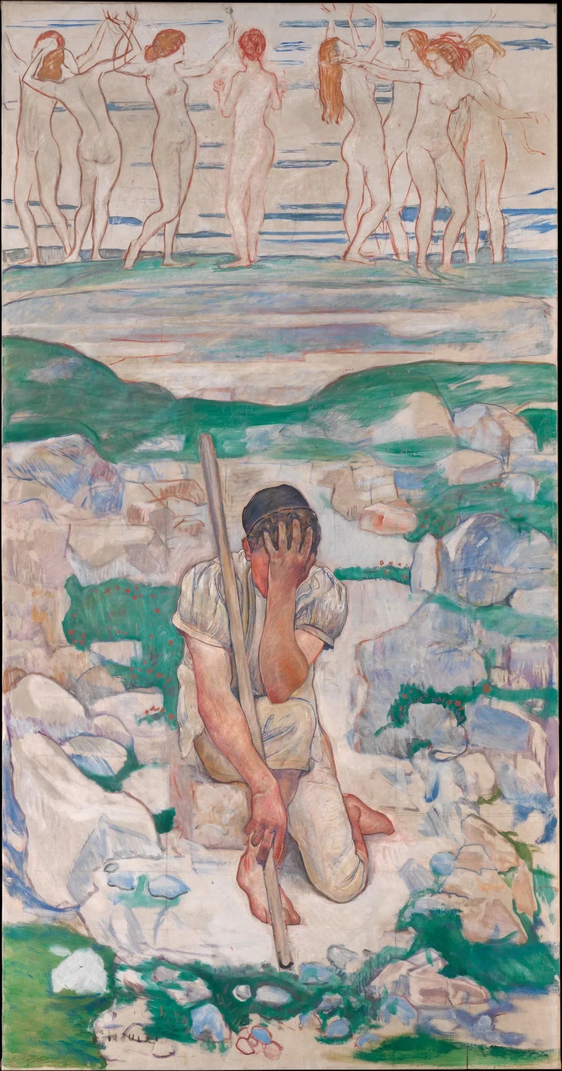 Le rêve du berger (Der Traum des Hirten) - Ferdinand Hodler image 1 reproduction réalisée par Alpha Reproduction
