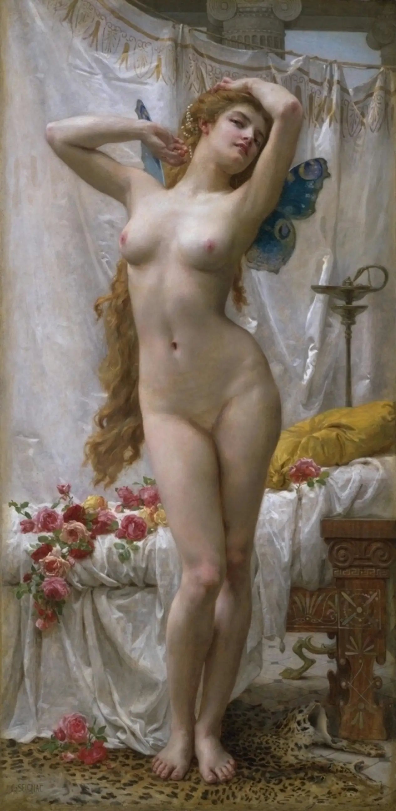 Le Réveil de Psyché - Guillaume Seignac image 1 tableau peint à l’huile sur toile