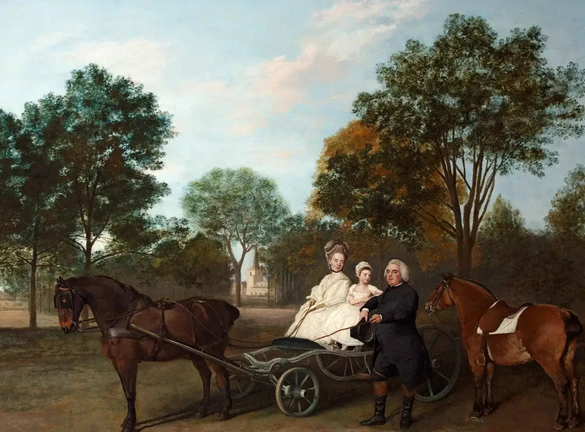 Le révérend Robert Carter Thelwall et sa famille - George Stubbs image 1 reproduction artisanale de tableau