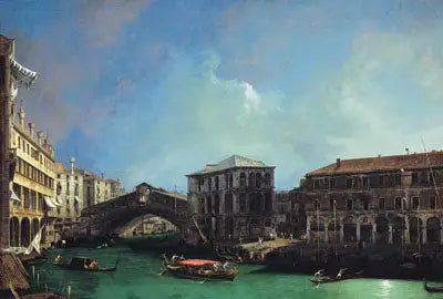 Le Rialto, depuis le Nord - Canaletto image 1 reproduction artisanale de tableau