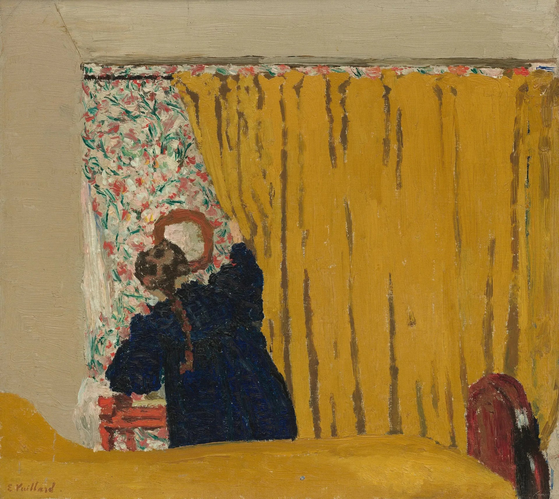 Le rideau jaune - Édouard Vuillard image 1 copie de tableau peinte à la main