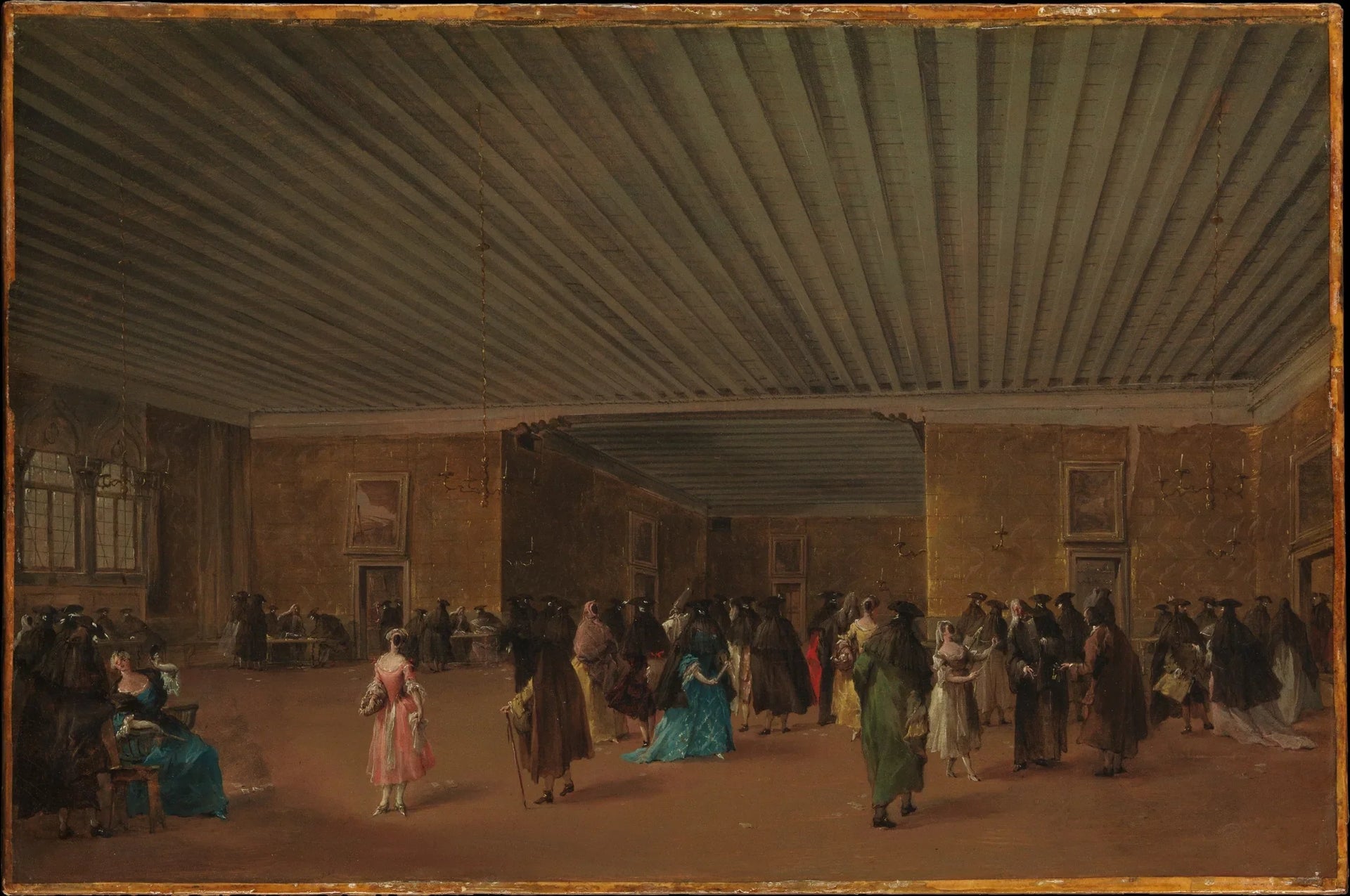 Le Ridotto Pubblico au Palais Dandolo - Francesco Guardi image 1 reproduction artisanale de tableau