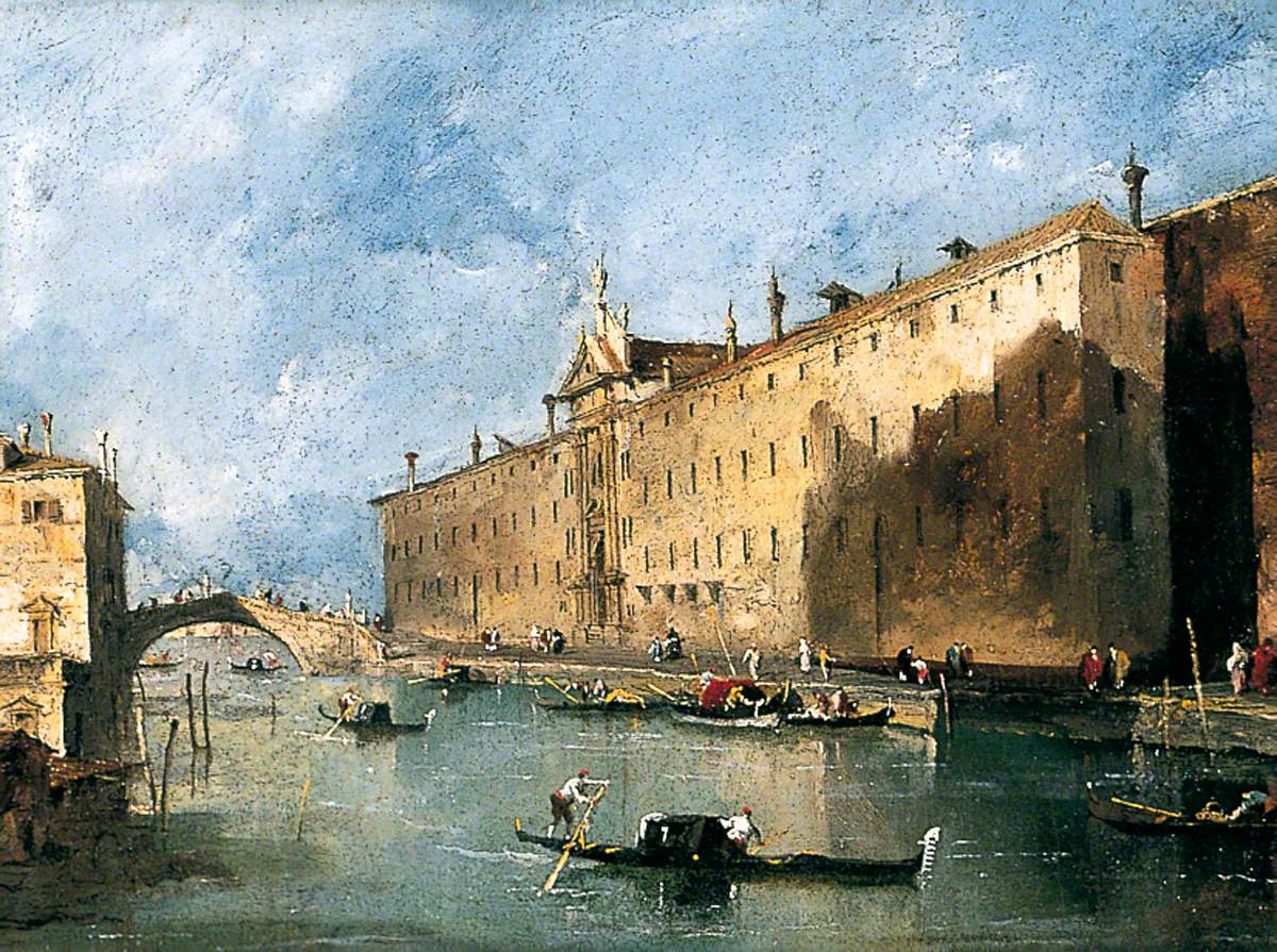 Le « Rio dei mendicanti » - Francesco Guardi image 1 reproduction de peinture à l’huile