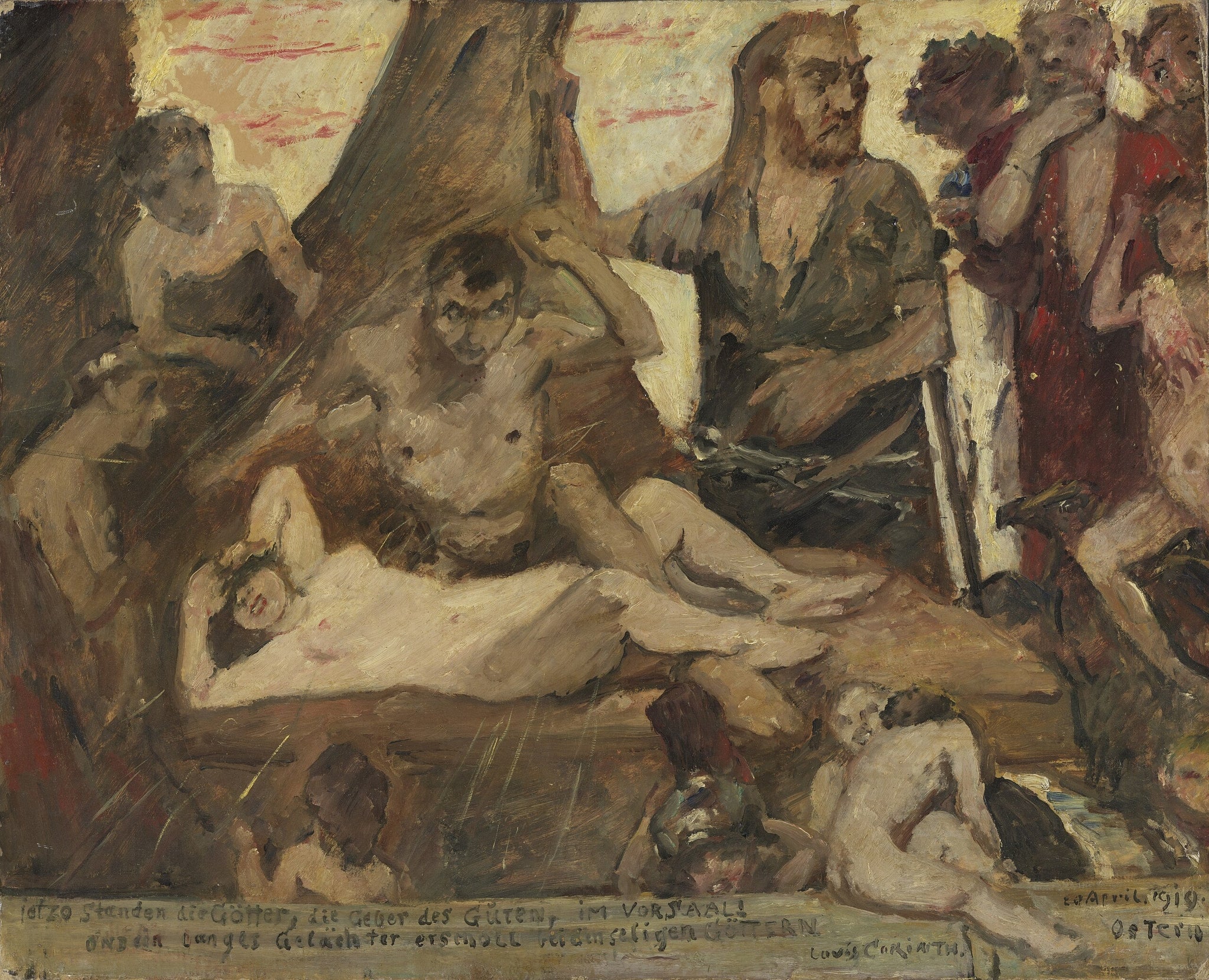Le rire homérique - Lovis Corinth image 1 reproduction de peinture à l’huile