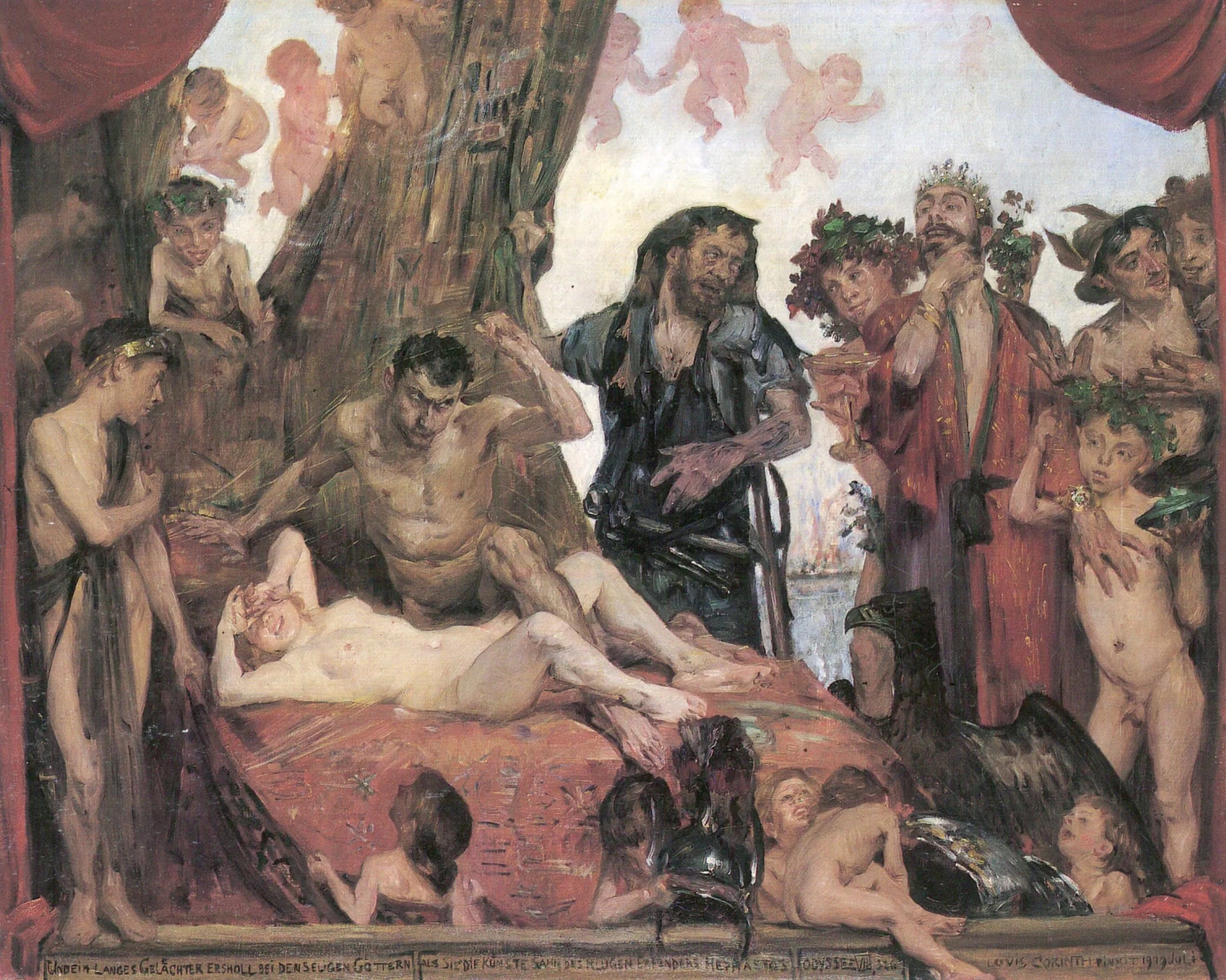 Le rire homérique - Lovis Corinth image 1 reproduction réalisée par Alpha Reproduction