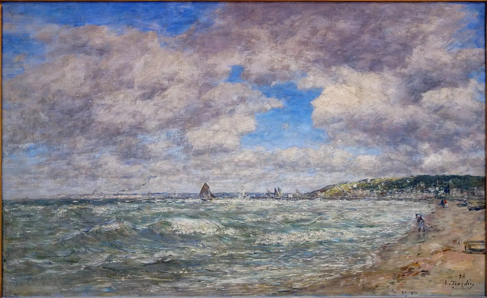 Le Rivage de Deauville - Eugène Boudin image 1 reproduction d’œuvre d’art à l’huile