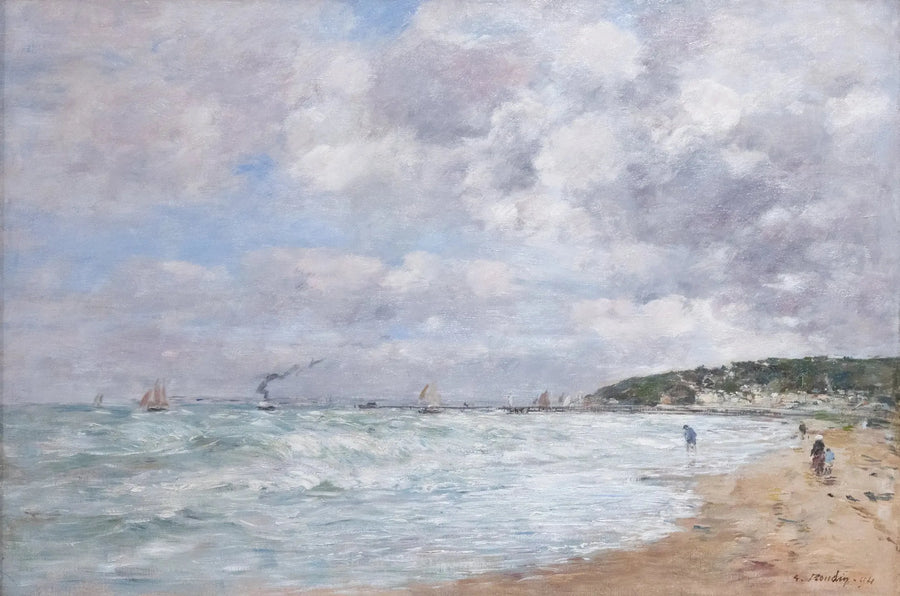 Le rivage de Trouville - Eugène Boudin
