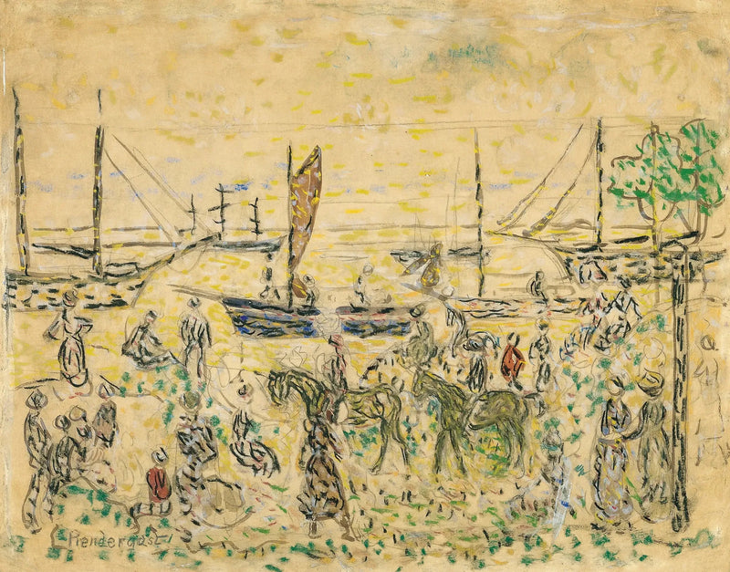 Le rivage - Maurice Prendergast
