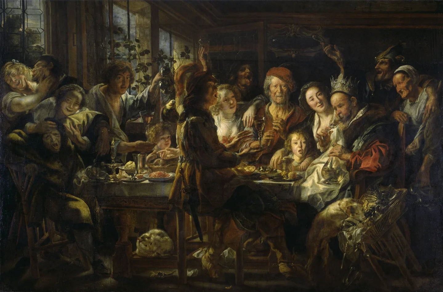Le Roi boit - Jacob Jordaens image 1 copie de tableau peinte à la main