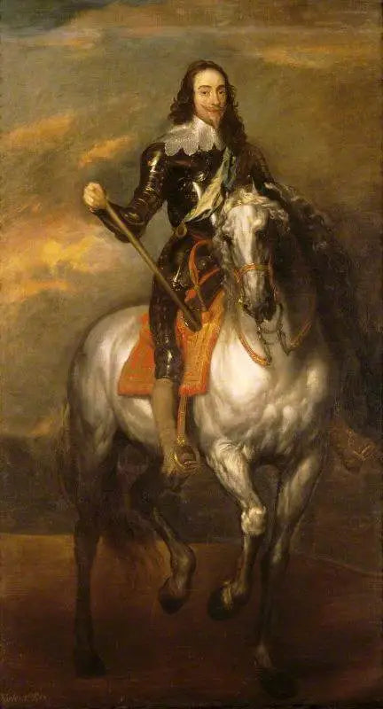 Le roi Charles Ier (1600-1649) à cheval - Antoine van Dyck image 1 reproduction de peinture à l’huile