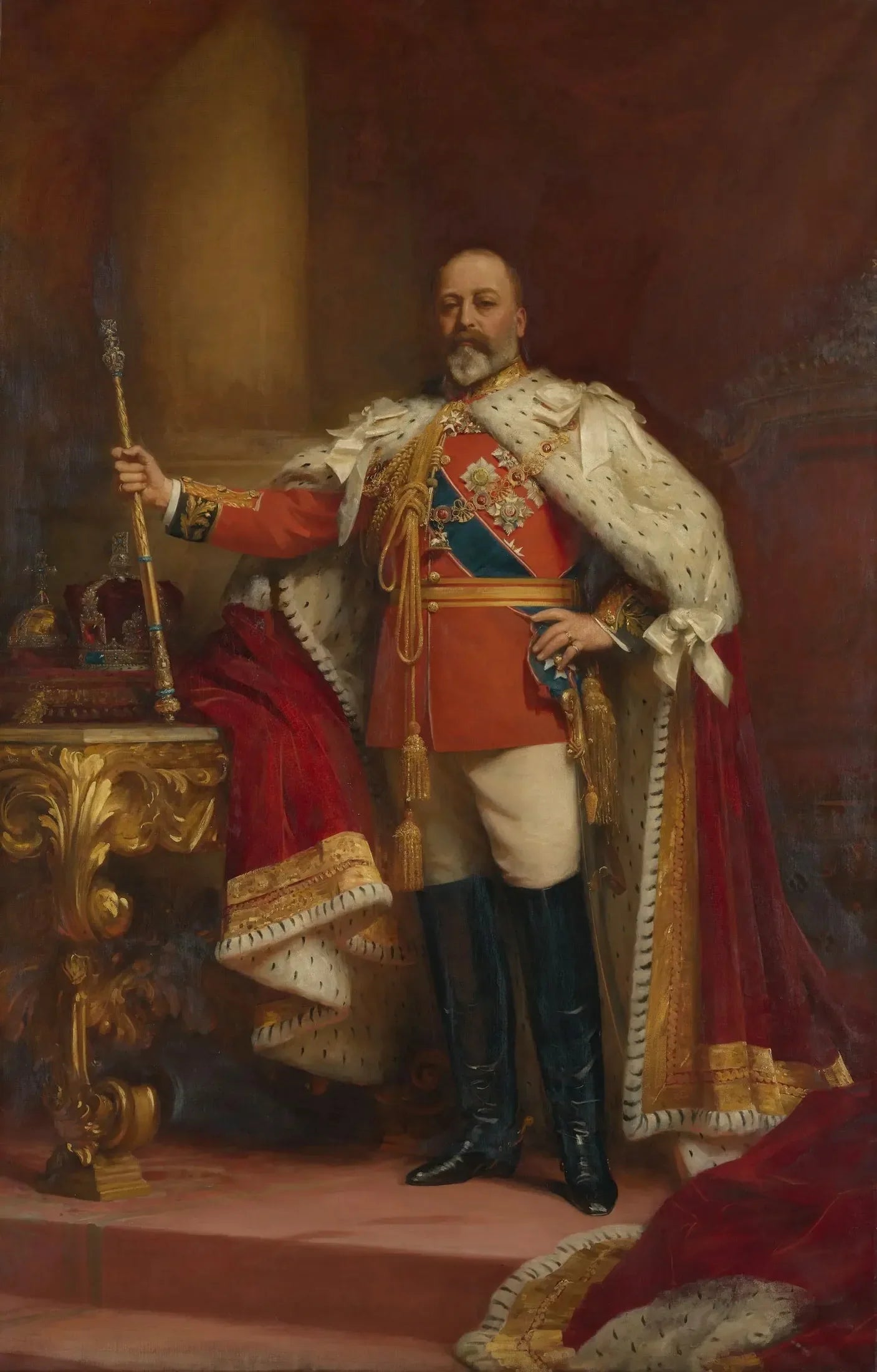 Le roi Édouard VII (1841-1910) - Luke Fildes image 1 copie de tableau peinte à la main