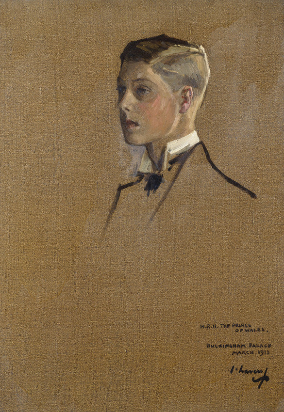 Le roi Édouard VIII (1894-1972) lorsqu'il était prince de Galles - John Lavery image 1 copie de tableau peinte à la main