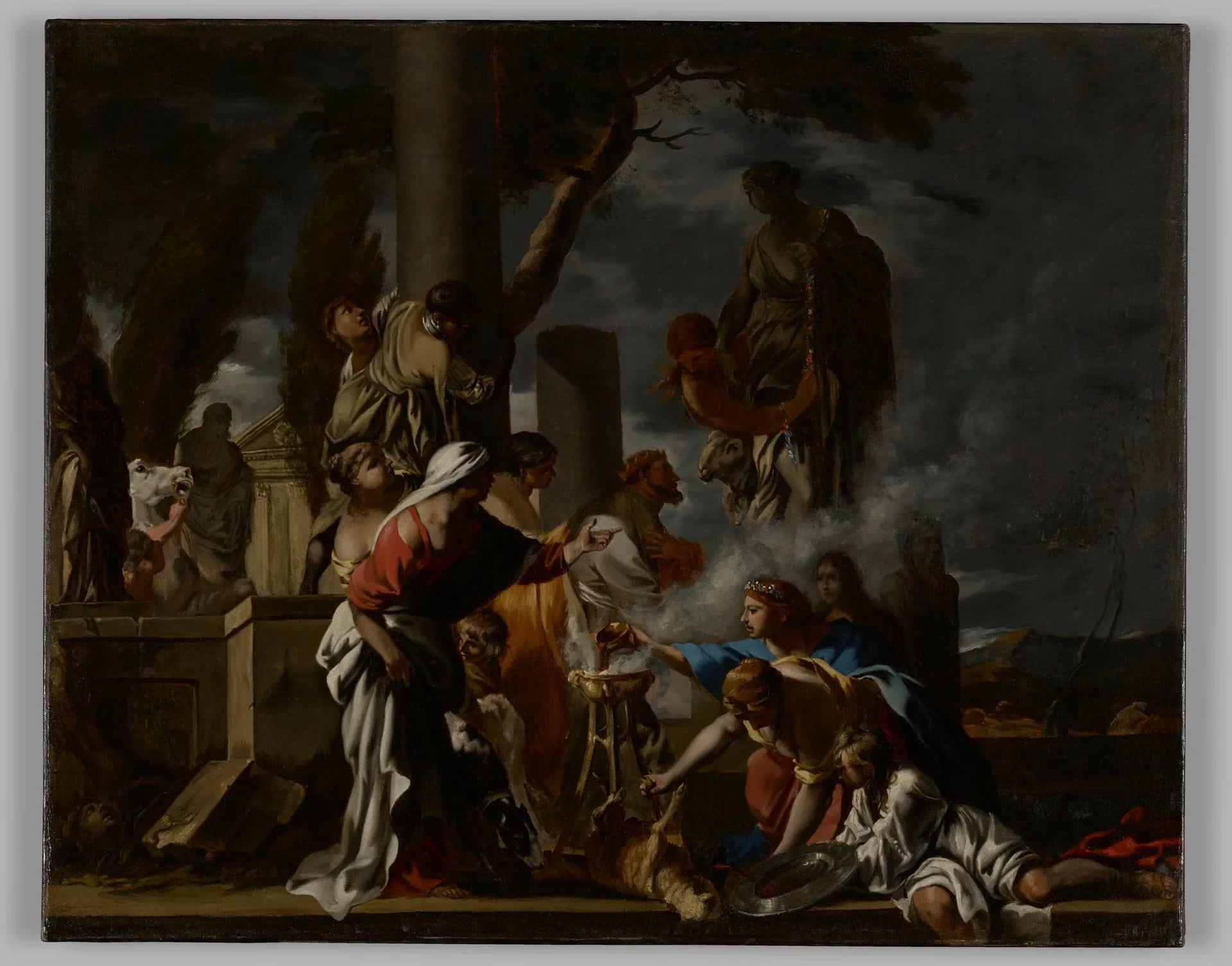 Le roi Salomon sacrifie à l'idole - Sébastien Bourdon image 1 copie de tableau peinte à la main