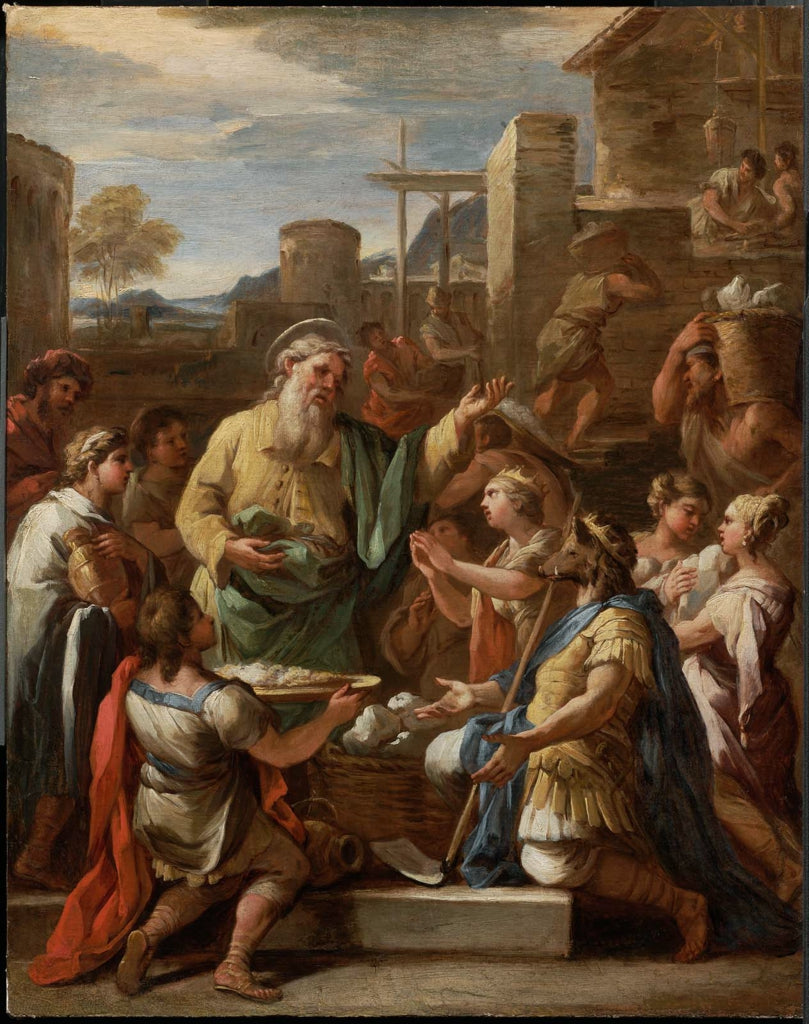 Le roi Tiridate devant saint Grégoire l'Arménien - Luca Giordano image 1 copie peinte à la main à l’huile
