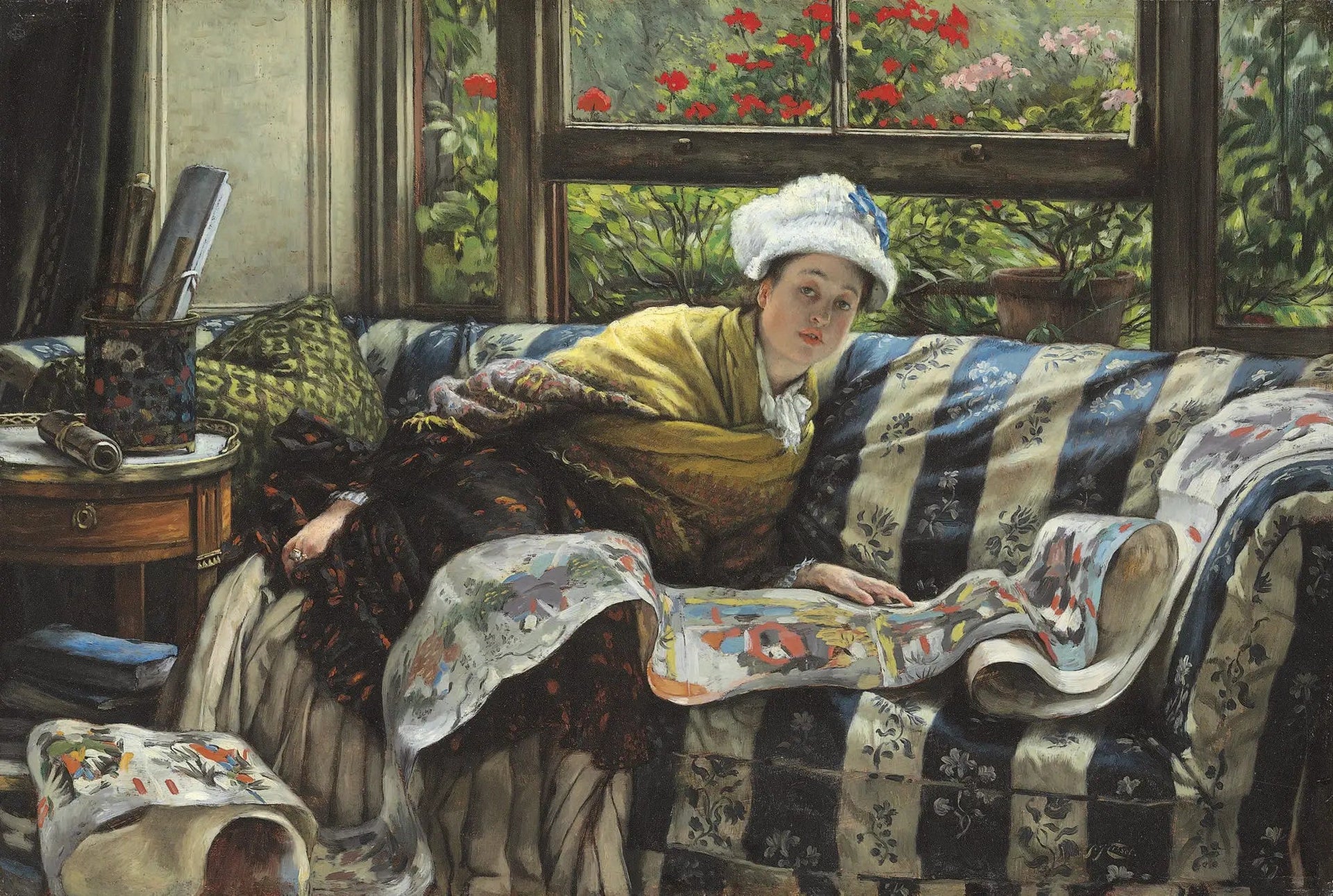 Le rouleau japonais - James Tissot image 1 reproduction réalisée par Alpha Reproduction